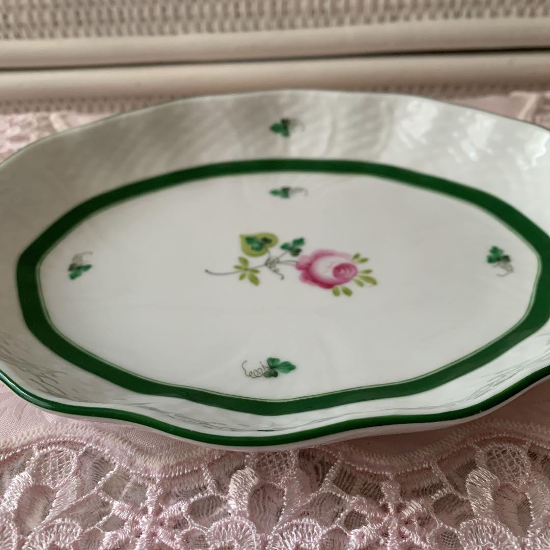 ヘレンド　ウィーンの薔薇　オーバルファンシーディッシュ