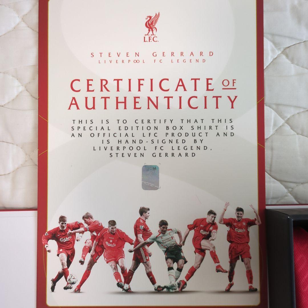 リバプール　スティーブン・ジェラード　サイン入りユニフォーム　ボックス　正規品