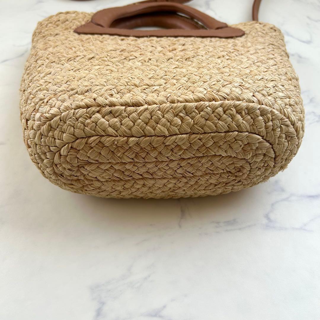 極美品✨ヘレンカミンスキー 2way ラフィア バッグ ショルダー