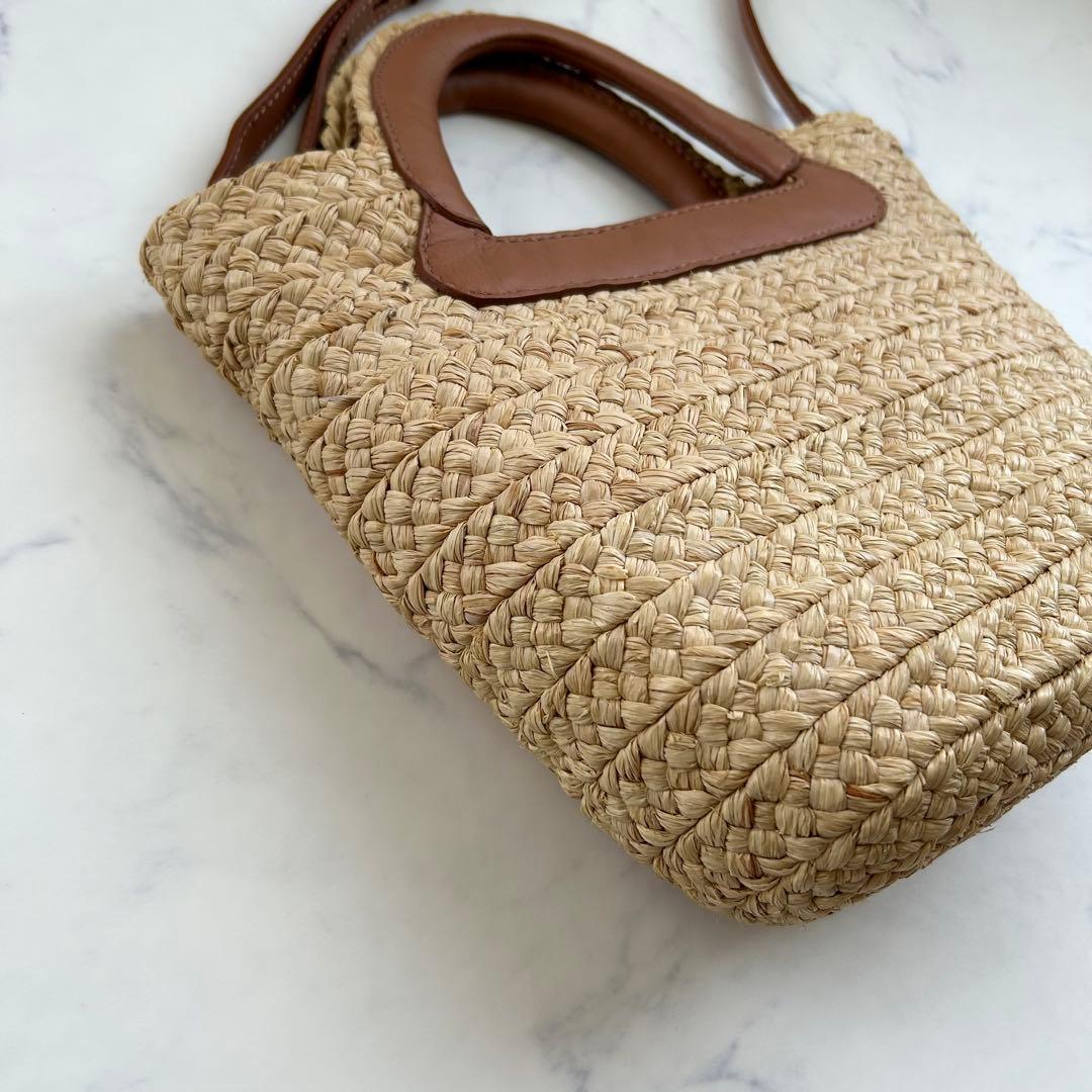 極美品✨ヘレンカミンスキー 2way ラフィア バッグ ショルダー