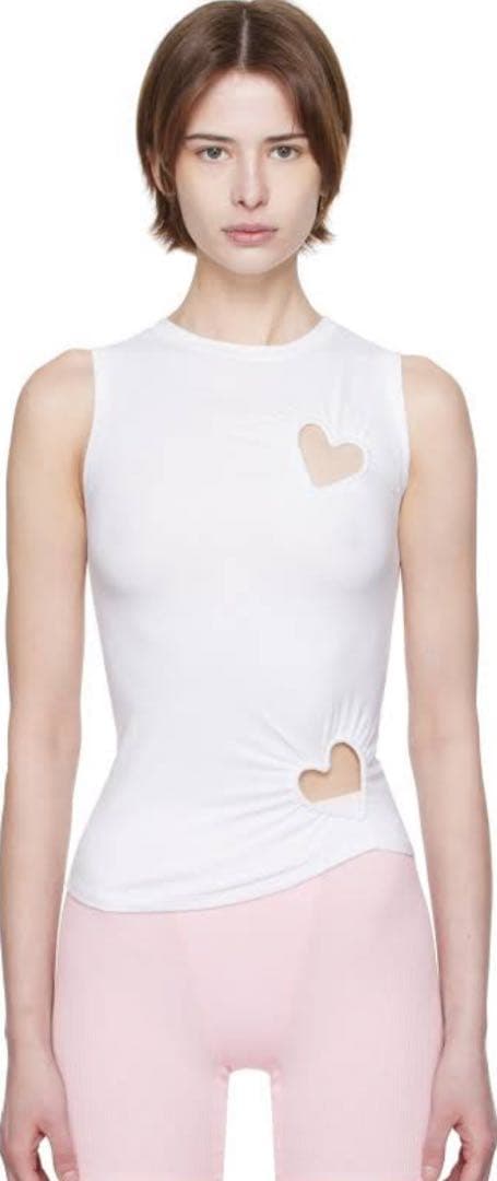 SKIMS ブラックハートカットアウト タンクトップ
