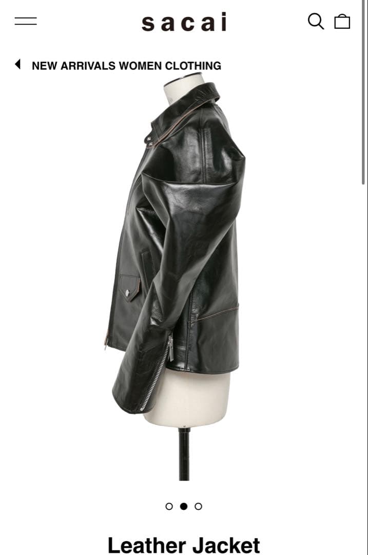定価30万超⭐︎sacai 2025SS新品レザージャケット 完売品