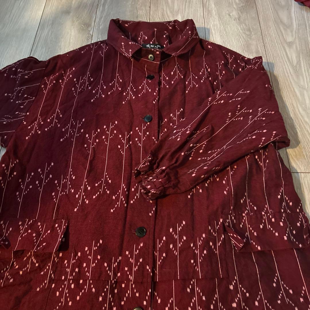 儀右ヱ門　ギエモン　久留米絣　ジャケット　チュニック　はおり