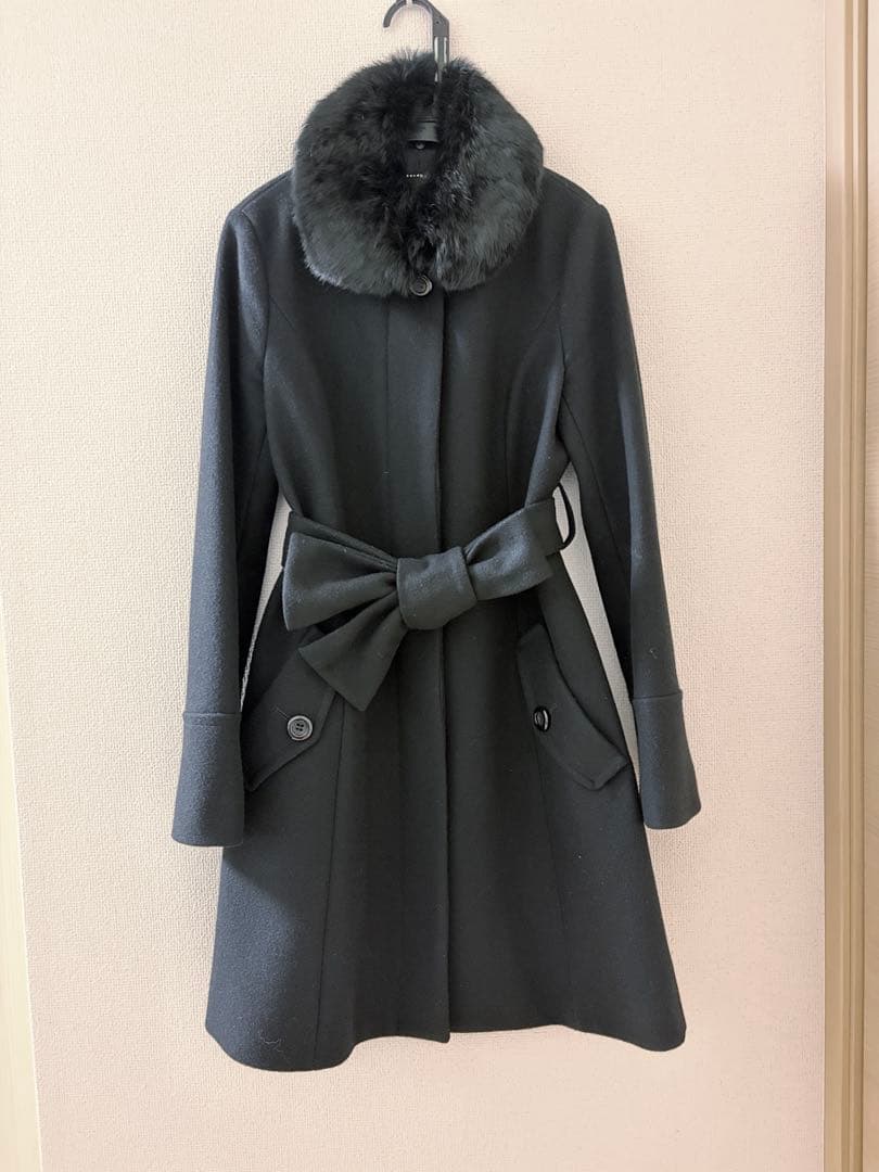 アニエスベー To b. by agnes b. ウールコート　ラビットファー