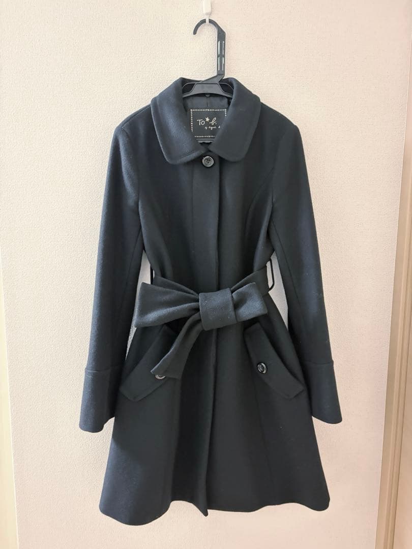 アニエスベー To b. by agnes b. ウールコート　ラビットファー