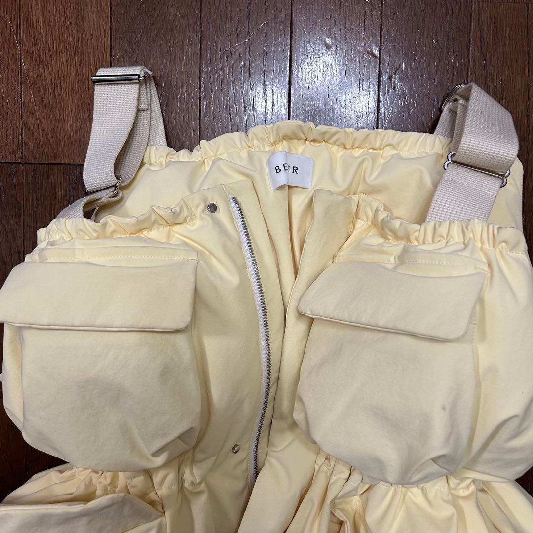 うきこ BELPER ポケットダウンベスト クリームイエロー 23AW
