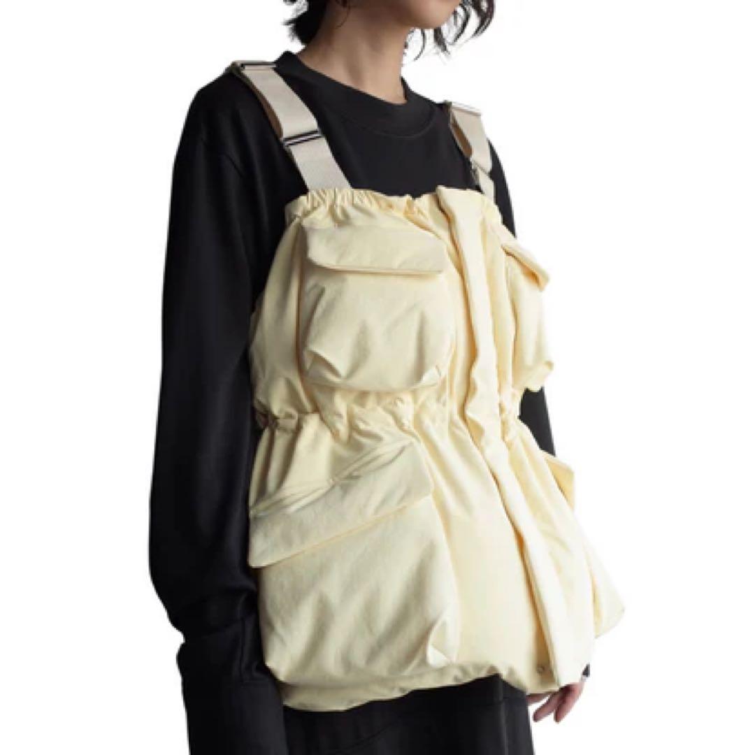 うきこ BELPER ポケットダウンベスト クリームイエロー 23AW