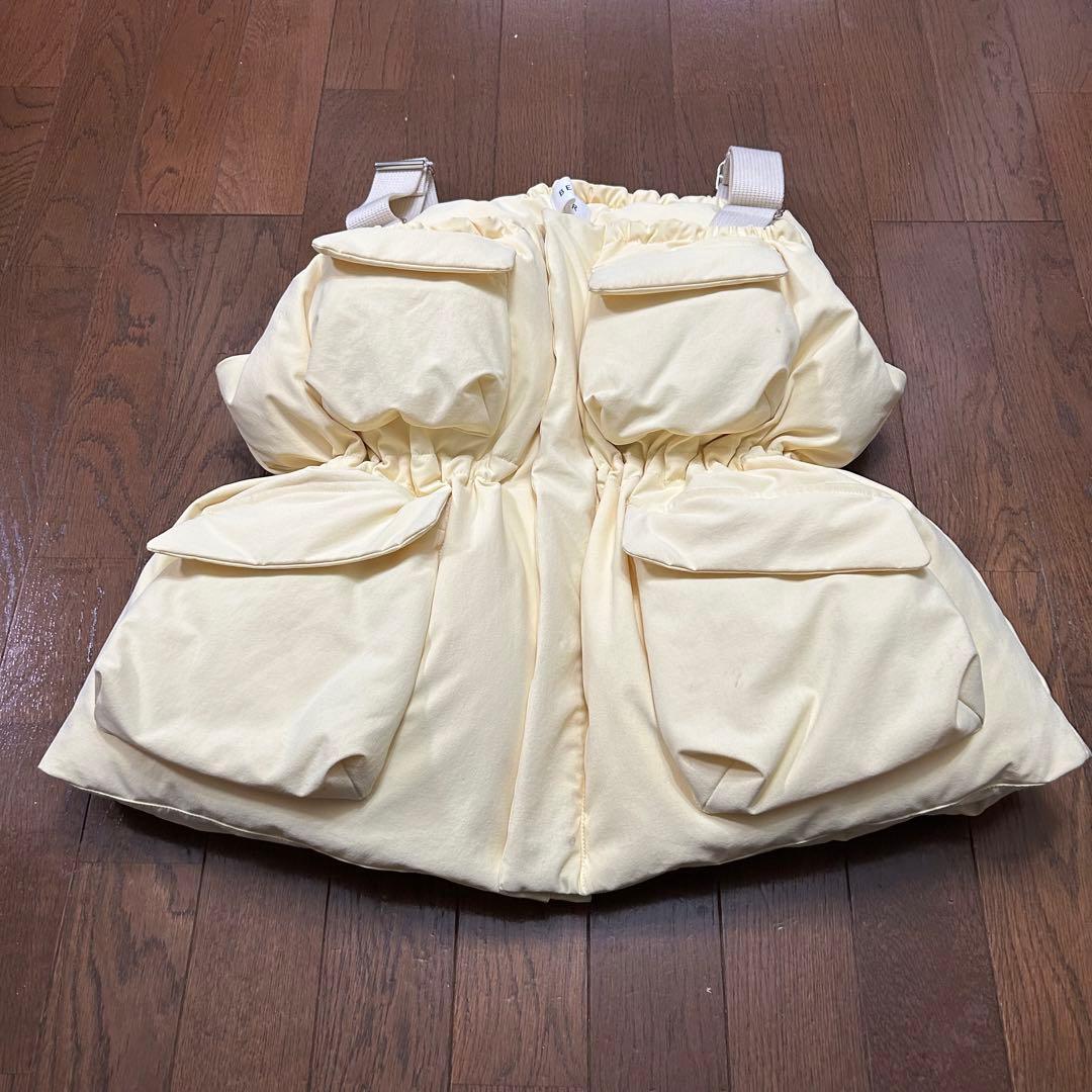 うきこ BELPER ポケットダウンベスト クリームイエロー 23AW