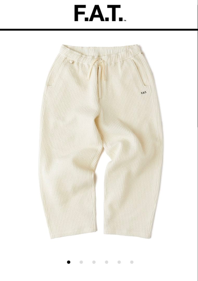 FAT QUILEZ パンツ L ホワイト　新品未使用　完売モデル