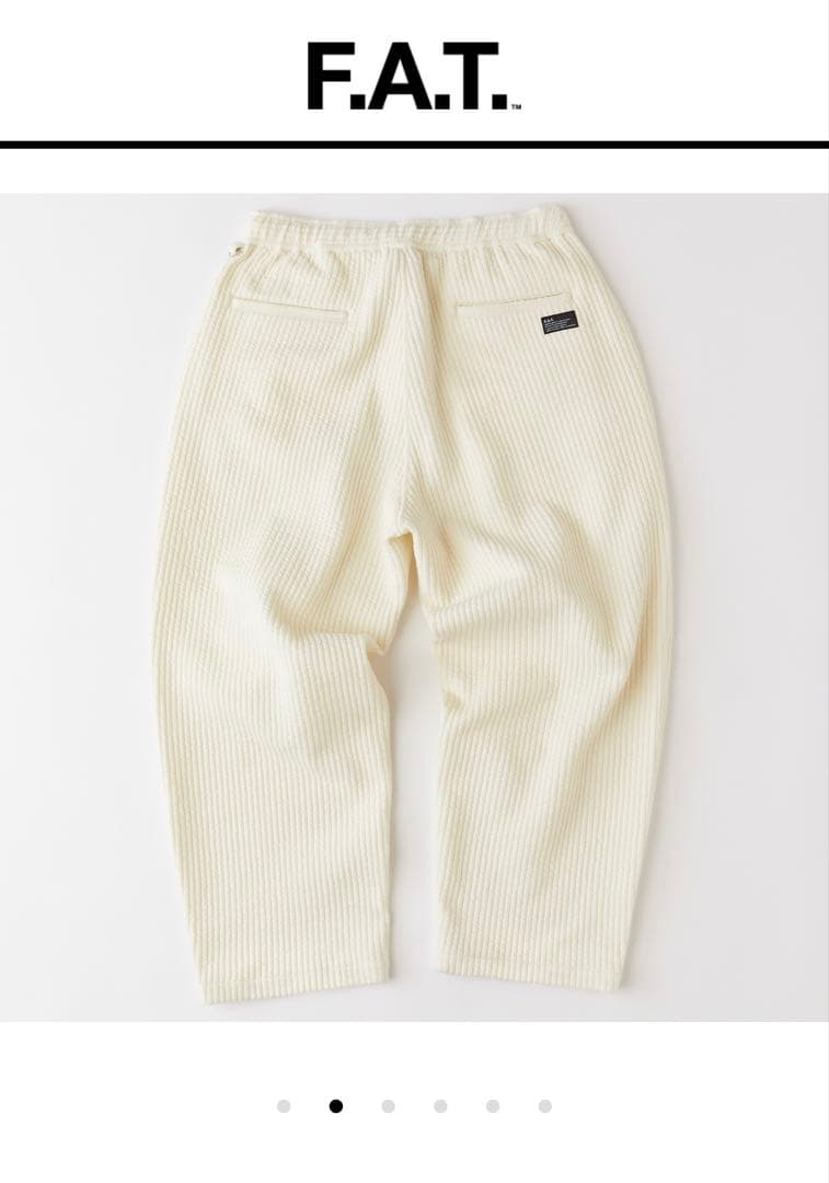 FAT QUILEZ パンツ L ホワイト　新品未使用　完売モデル