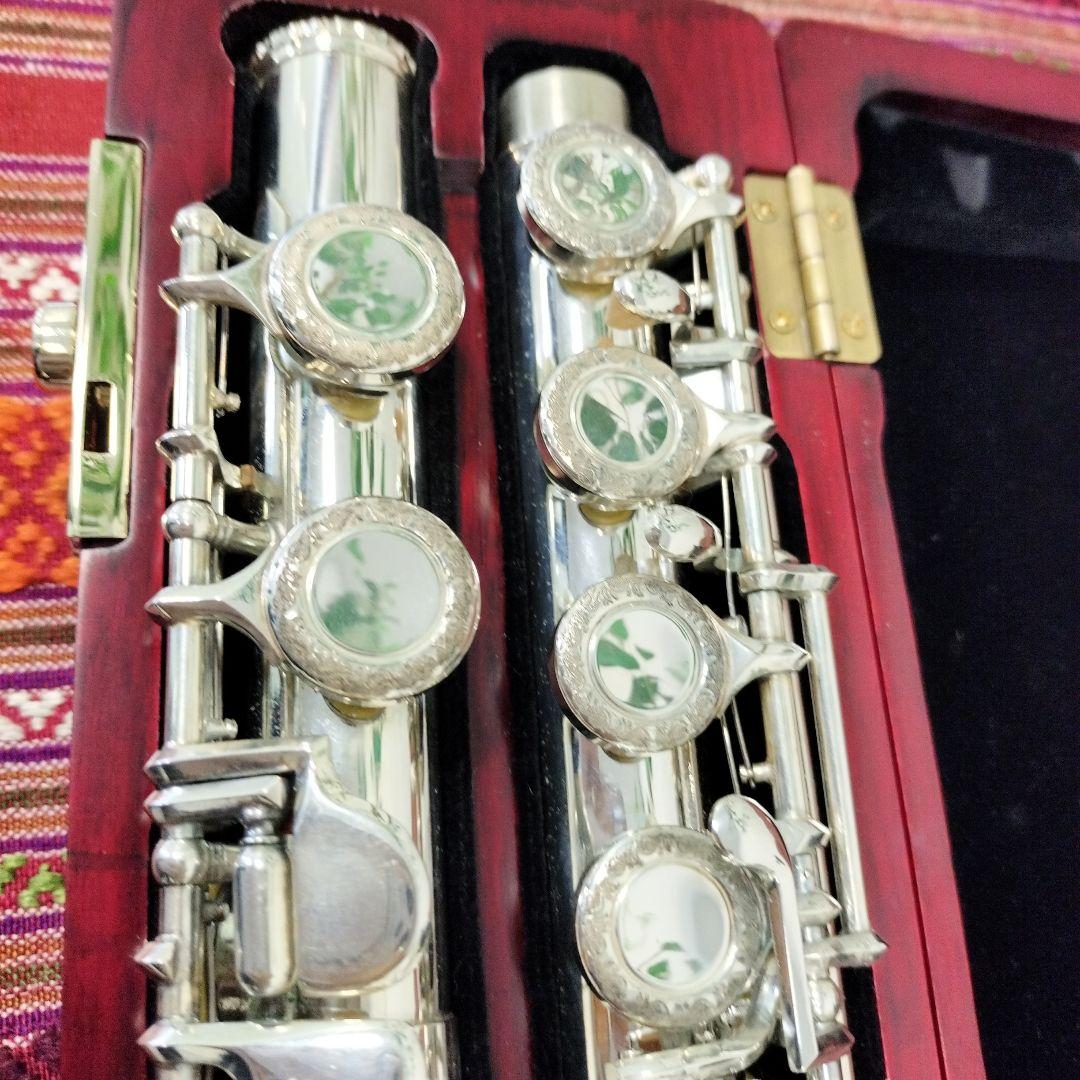 OTOLIER 頭部管銀製 彫刻入りフルート 高級木製ケース