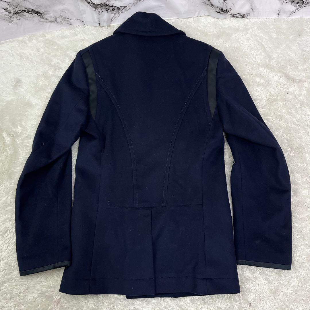 美品 アレキサンダーマックィーン カシミヤ＆シルク Pコート 切り替え 44