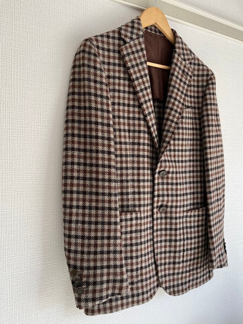 Stile Latino ガンクラブチェック テーラードジャケット 46サイズ