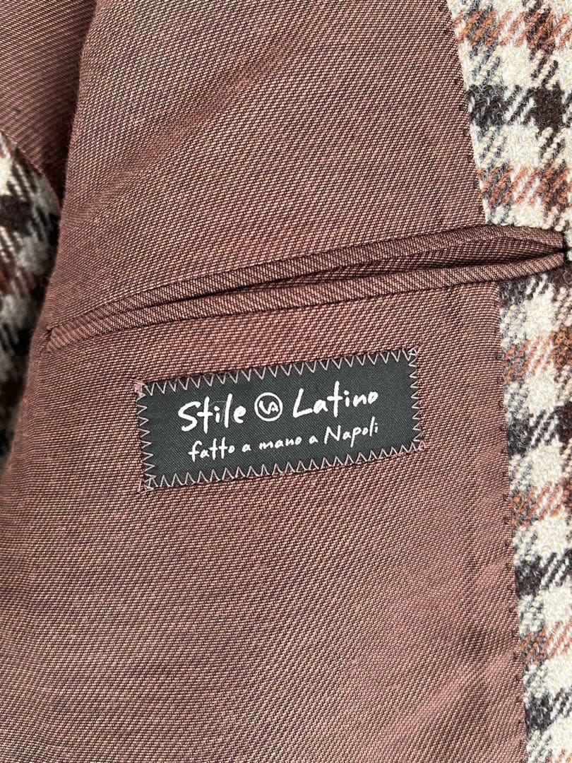 Stile Latino ガンクラブチェック テーラードジャケット 46サイズ