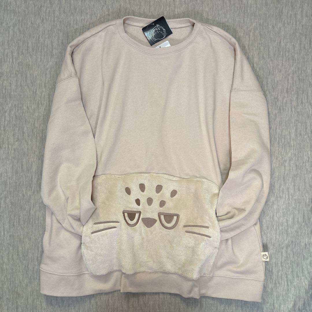 新品タグ付★ドラッグストアーズ★もこもこモフマヌル♪ポケット付トレーナー