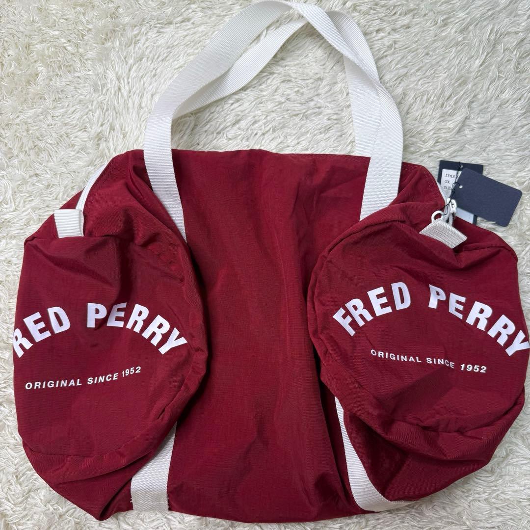 【新品】フレッドペリー FRED PERRY ボストンバッグ トートバッグ 赤