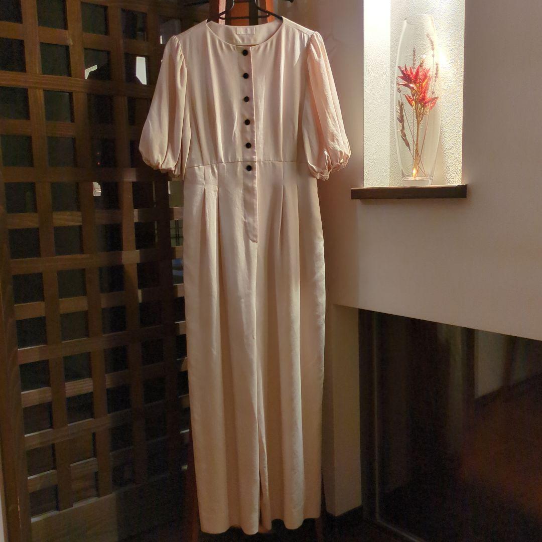 極美品 Ballsey セルロースツイル パフスリーブオールインワン 34