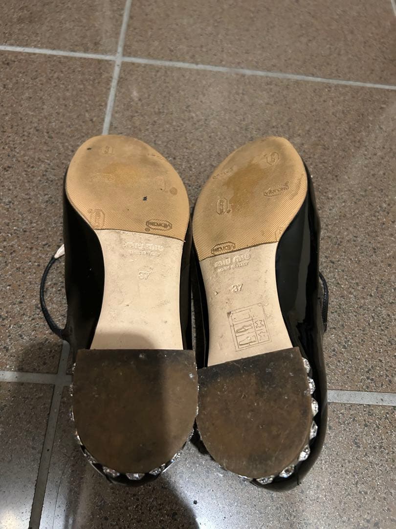 ミュウミュウ　ビジューパンプス　37