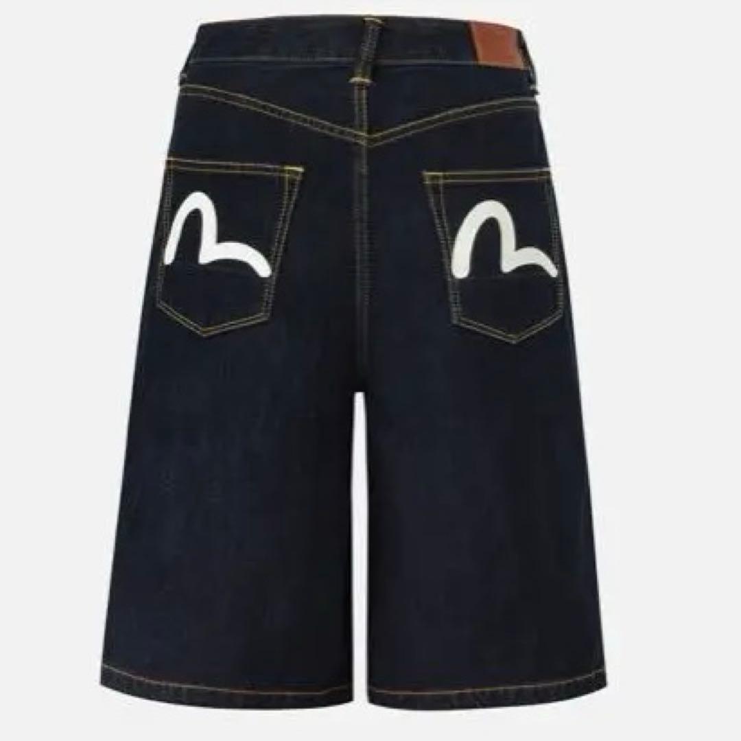 EVISU マルチポケット デニム ハーフパンツ 26 indigo