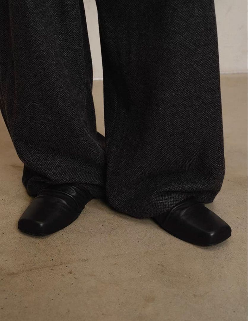 Jcaesar studio レザー　ブーツ　スリッパ　新鋭　かかとあり