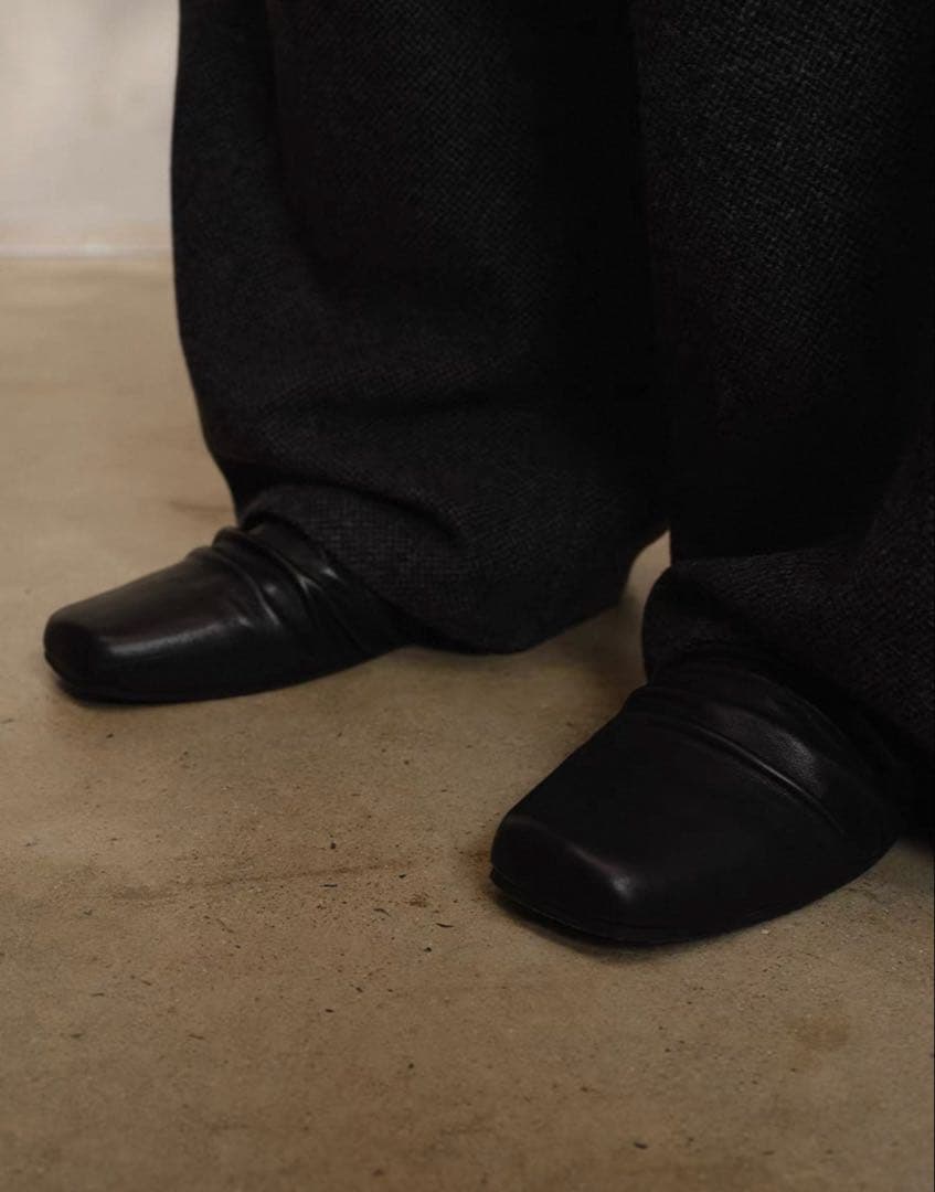 Jcaesar studio レザー　ブーツ　スリッパ　新鋭　かかとあり