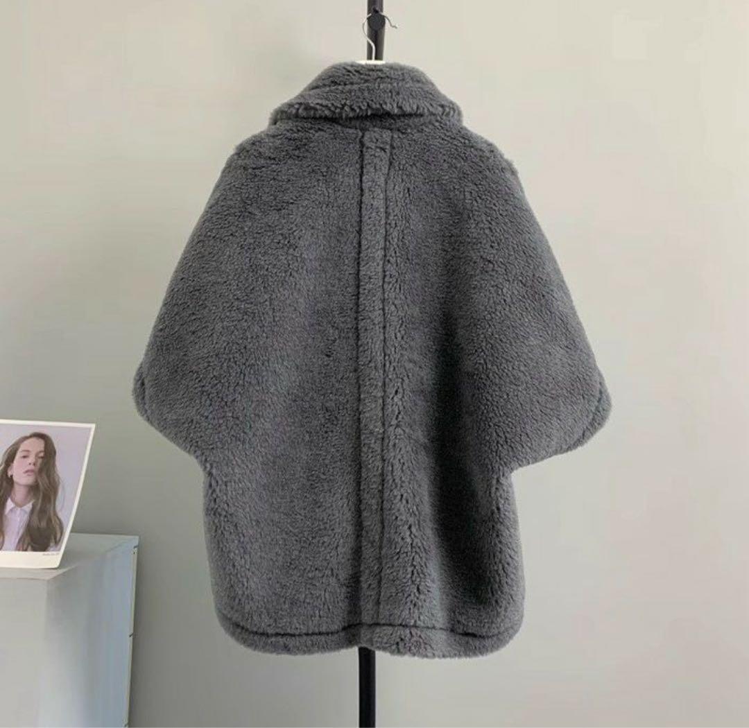 セール！！テディ ケープ ポンチョ コート ウール