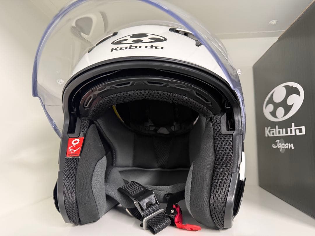 OGK KABUTO EXCEED パールホワイト (サイズ:L)ピンロック付き