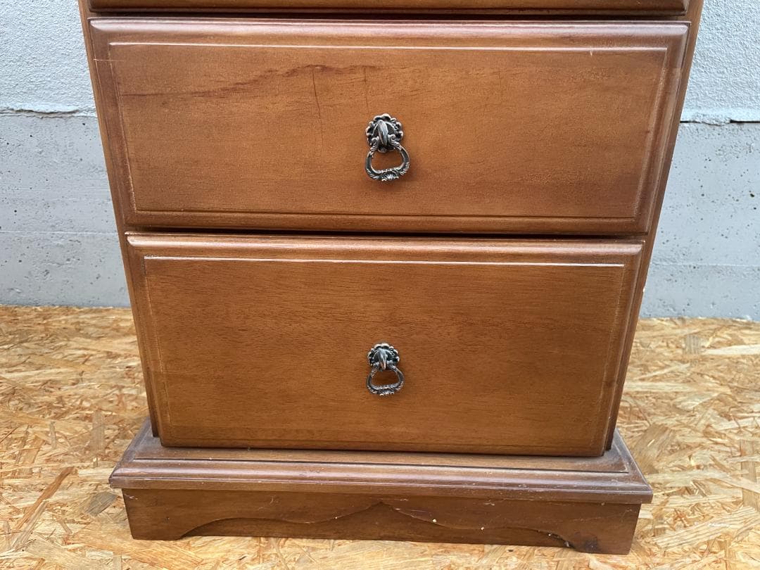 ★ 古家具 昭和レトロ チェスト ミラー 扉 付 ジュエリーボックス 引き出し