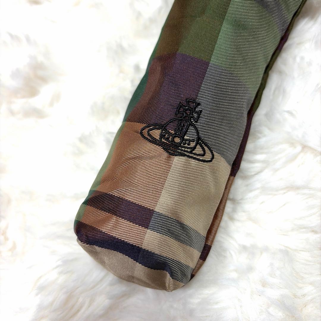 新品未使用タグ付 Vivienne Westwood チェック柄 オーブ 折り傘