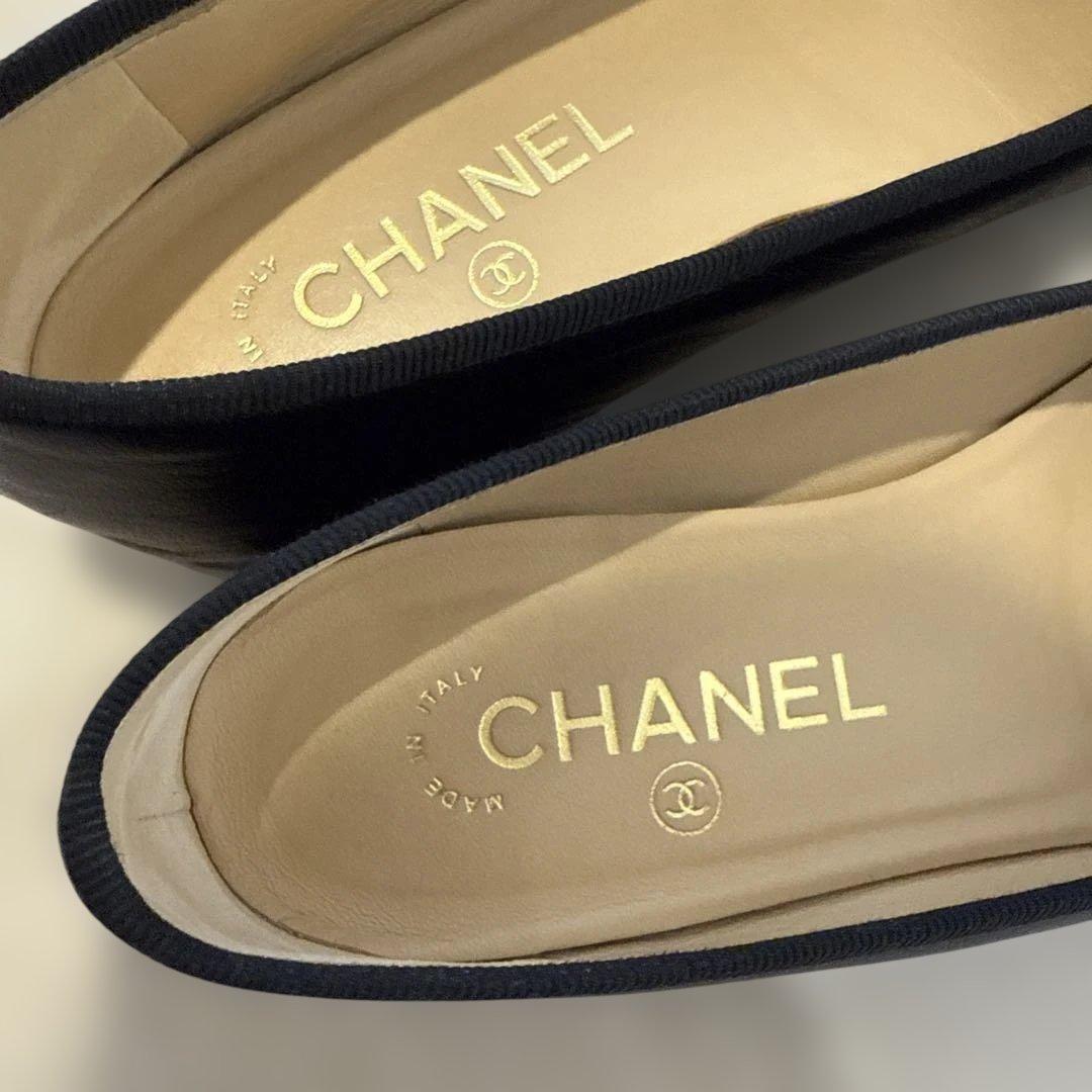 【美品】CHANEL バレエシューズ　バレリーナ 36.5 黒