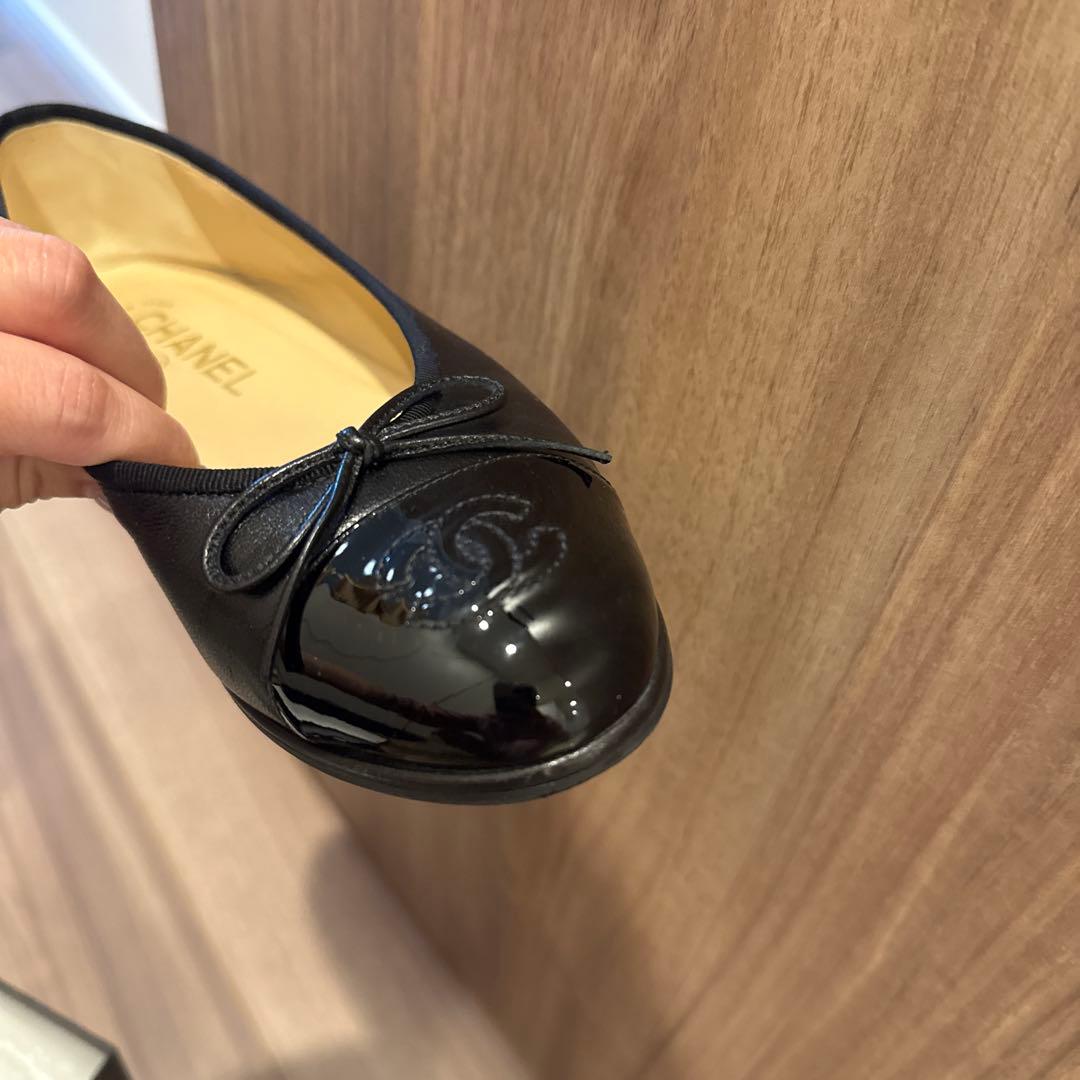【美品】CHANEL バレエシューズ　バレリーナ 36.5 黒