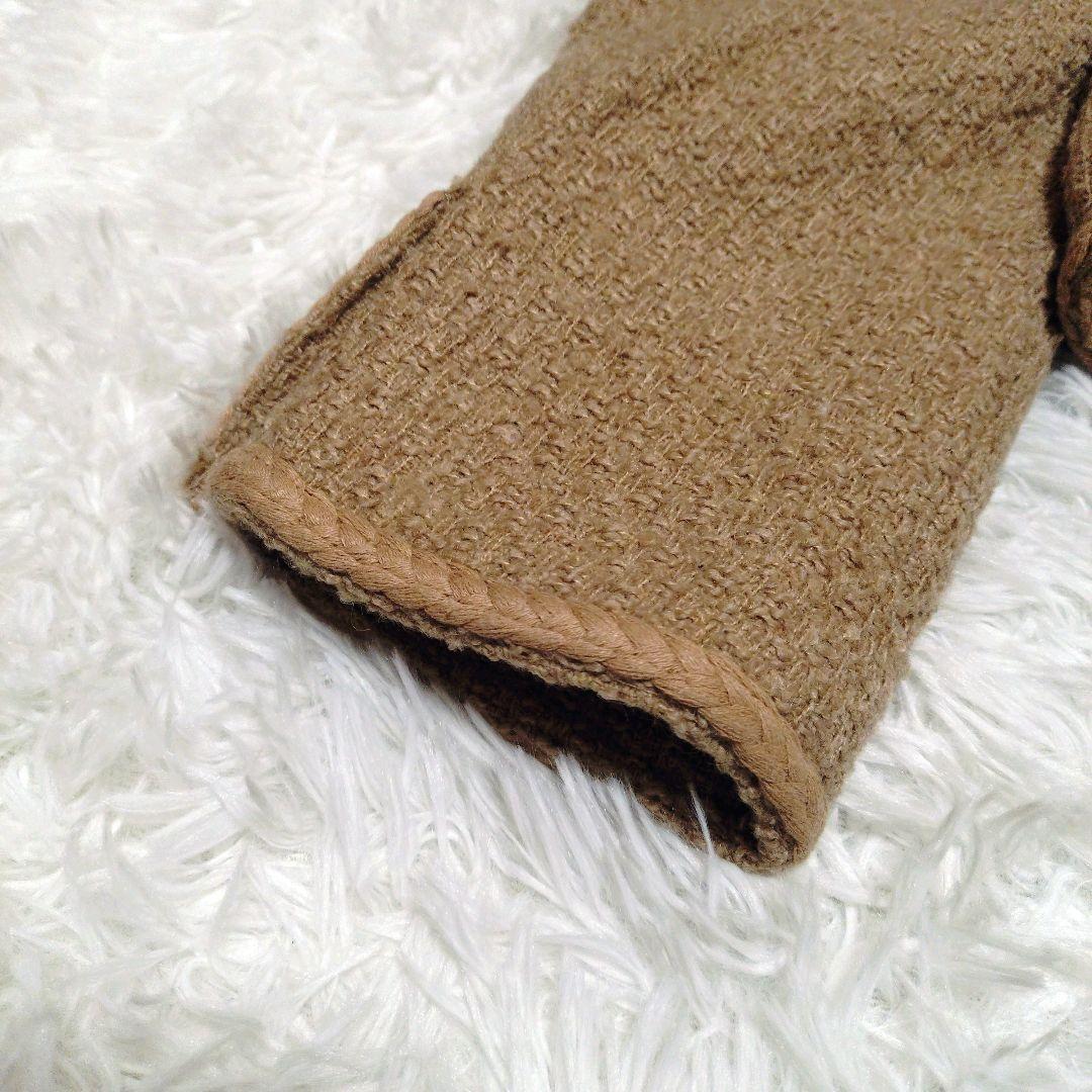 Apuweiser-riche ツイード ノーカラー 金ボタン ジャケット