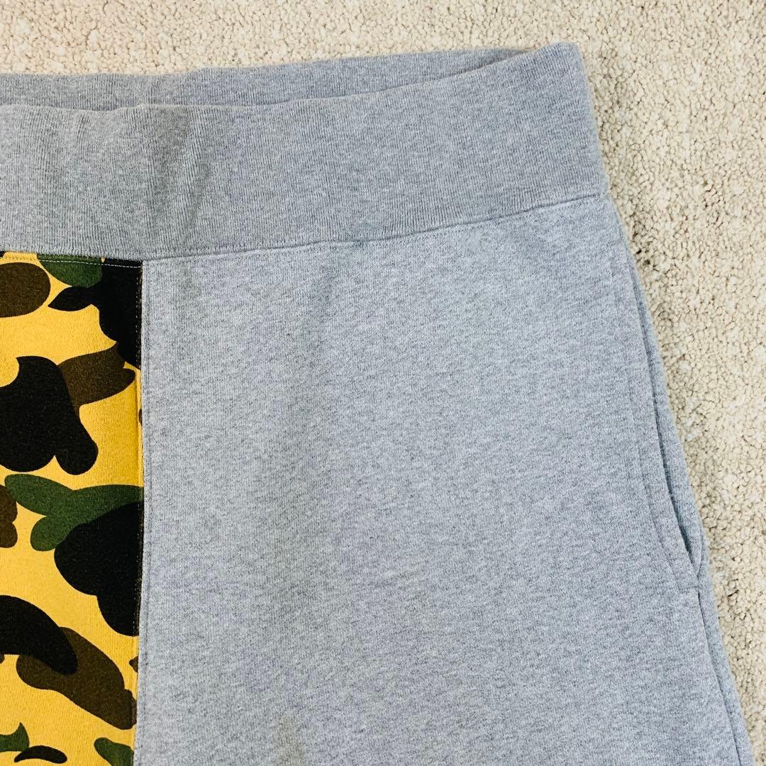A BATHING APE ハーフパンツ　シャーク　迷彩　グレー　XL
