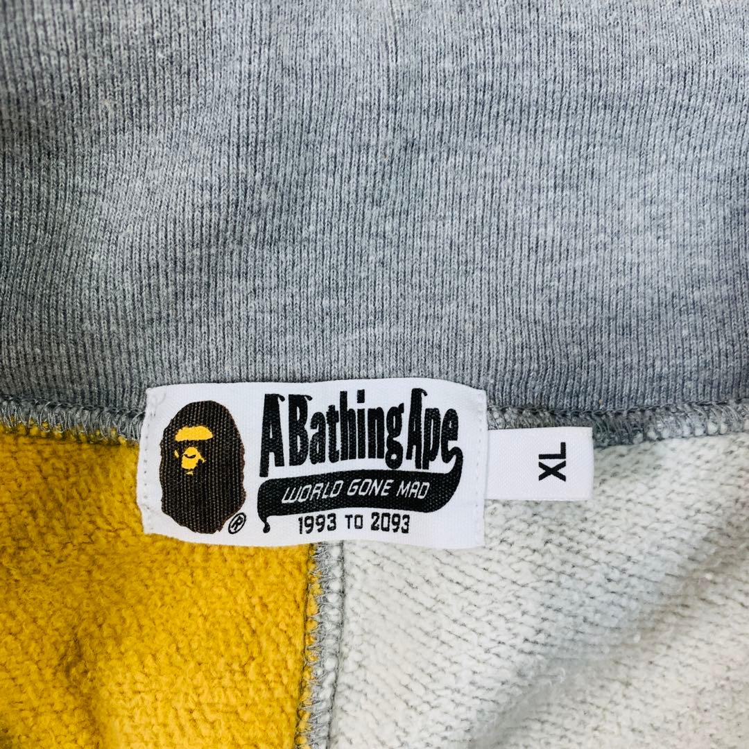 A BATHING APE ハーフパンツ　シャーク　迷彩　グレー　XL