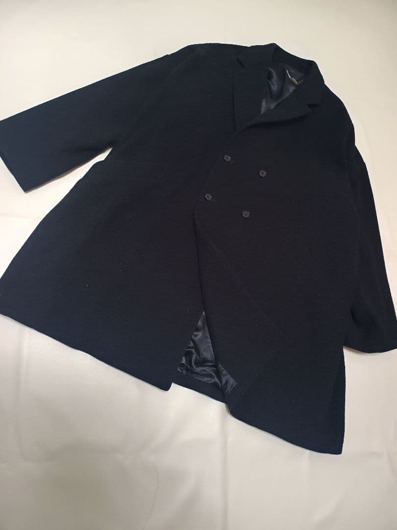 定価7.2万 DELUXE カシミヤ混　コクーン コート　黒　M　メンズ