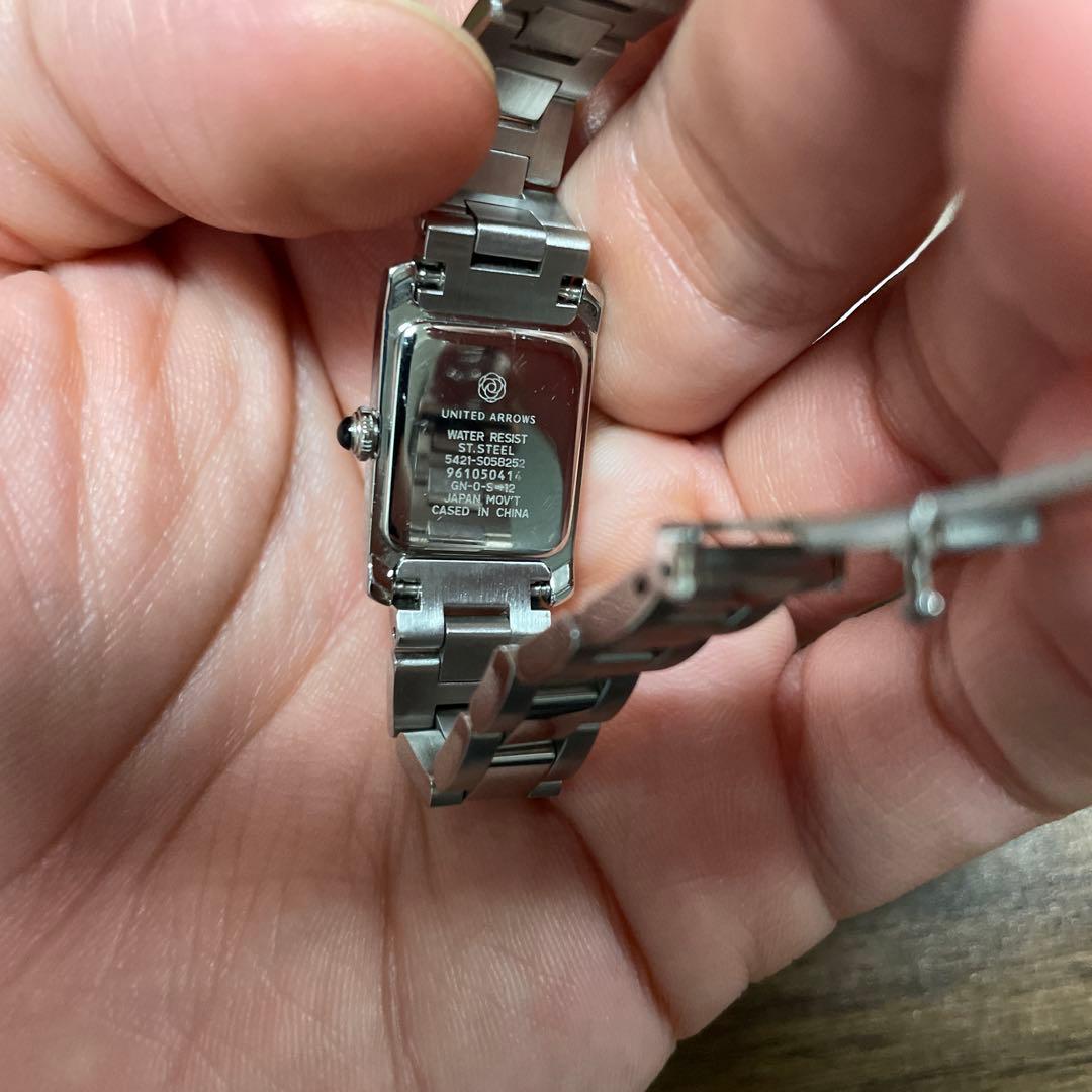 UNITED ARROWS 時計　レディース　メタル　スクエア