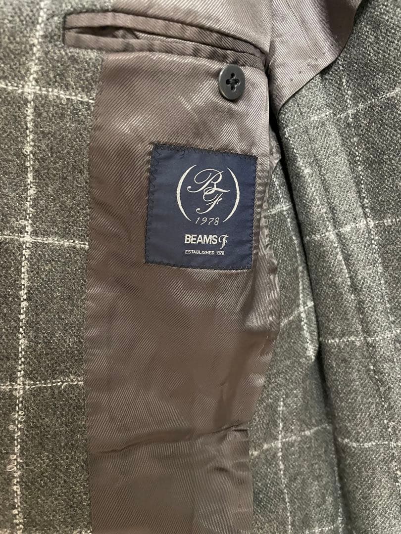ビームス beams f ウィンドペン　テーラード　ジャケット　ウール カシミヤ