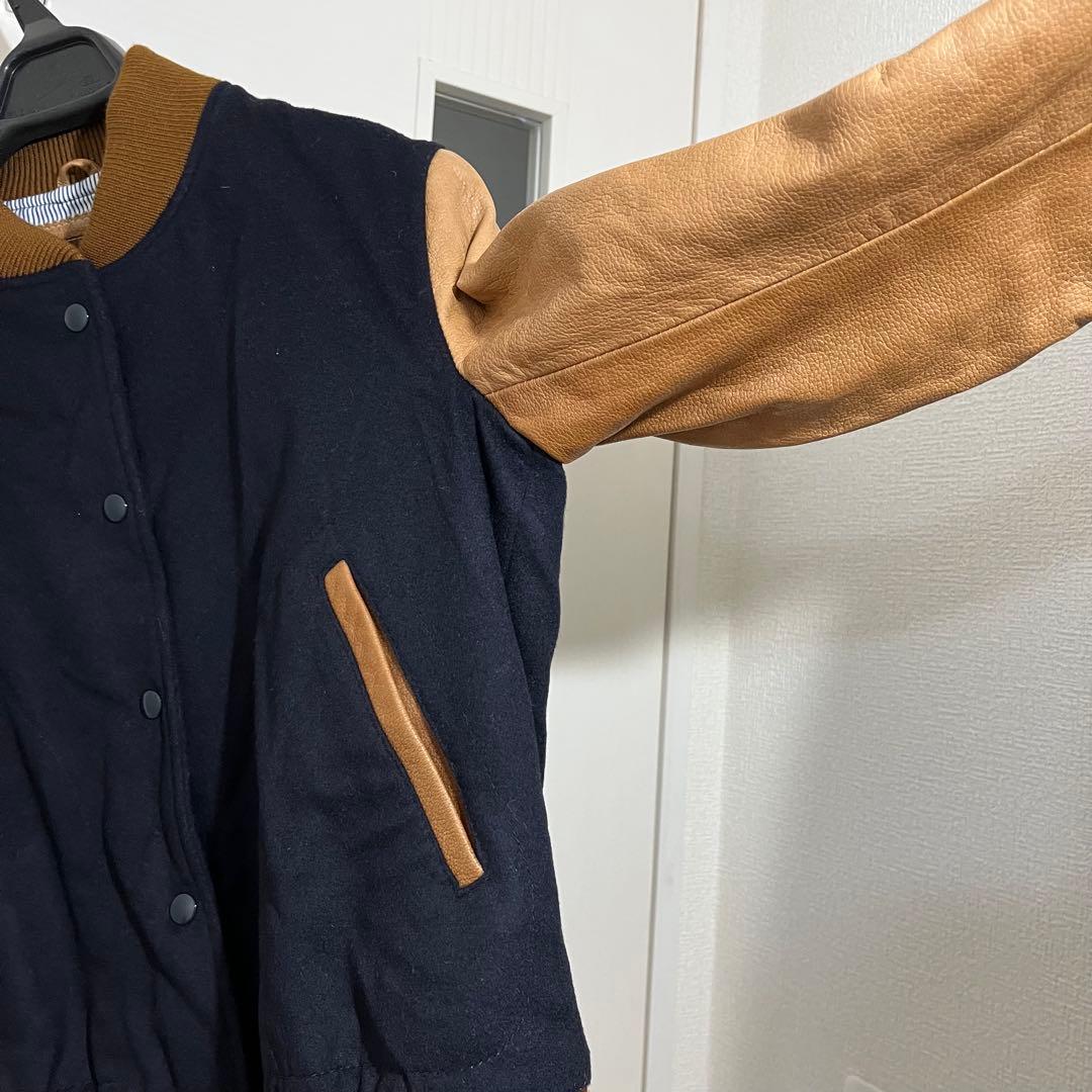 本革 CINQUANTA sheep skinレザージャケット ブラウンネイビー