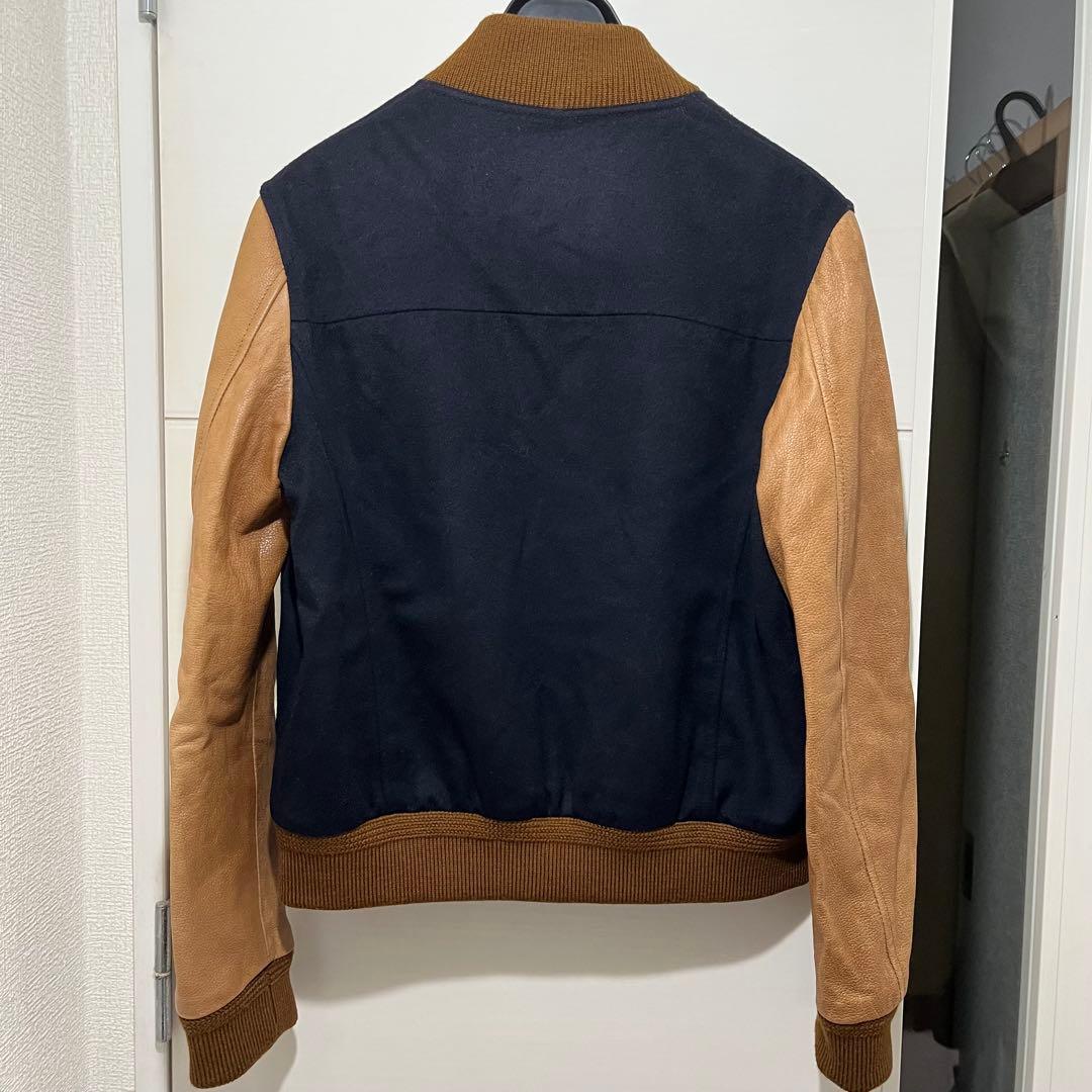 本革 CINQUANTA sheep skinレザージャケット ブラウンネイビー