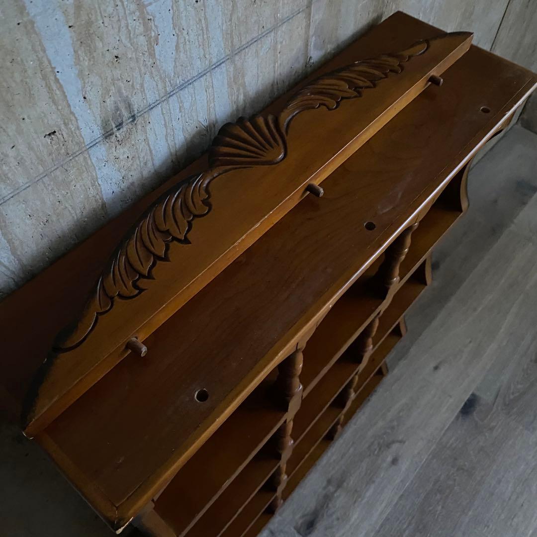 アンティーク　ミニカップボード　卓上カップボード　飾り棚　レトロ