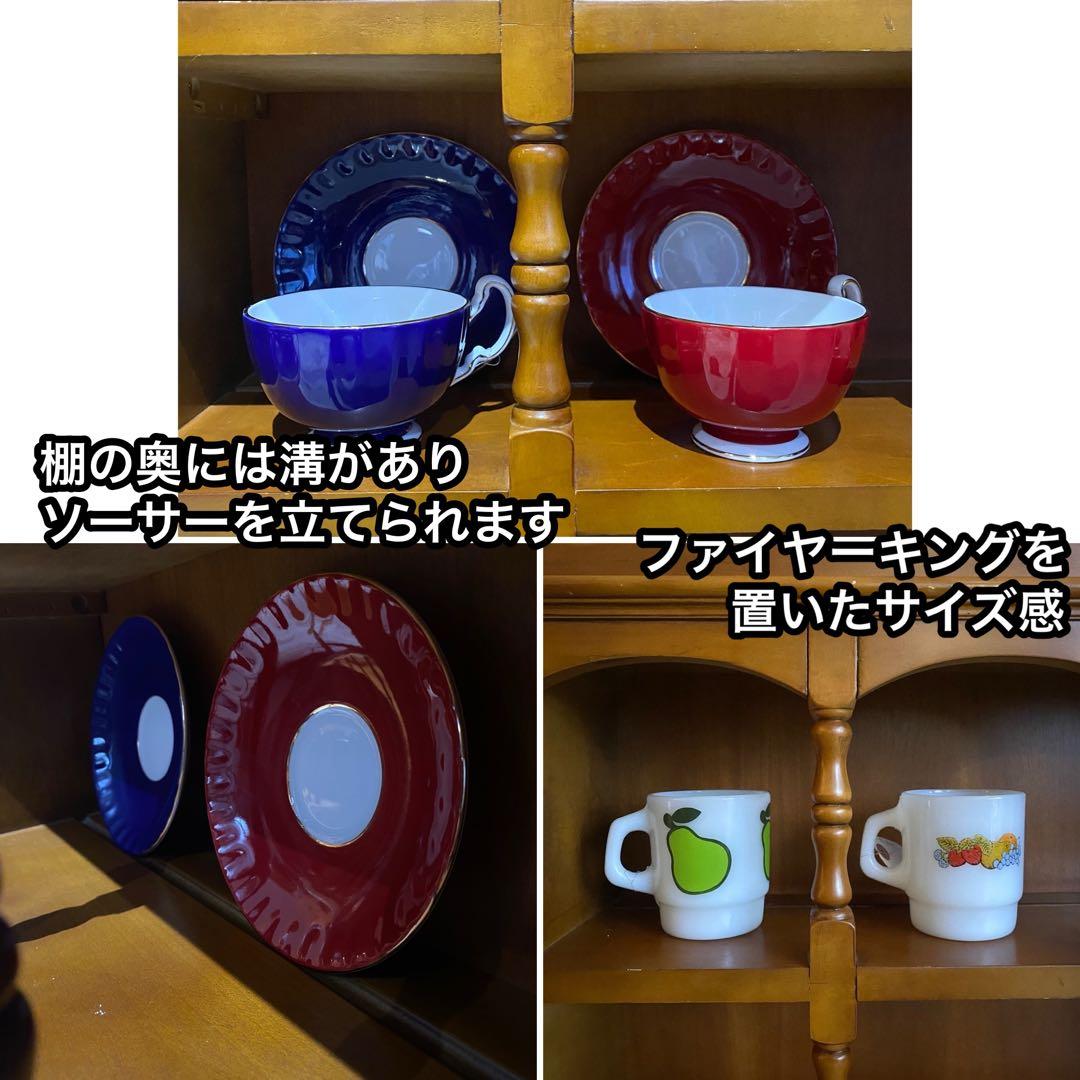 アンティーク　ミニカップボード　卓上カップボード　飾り棚　レトロ