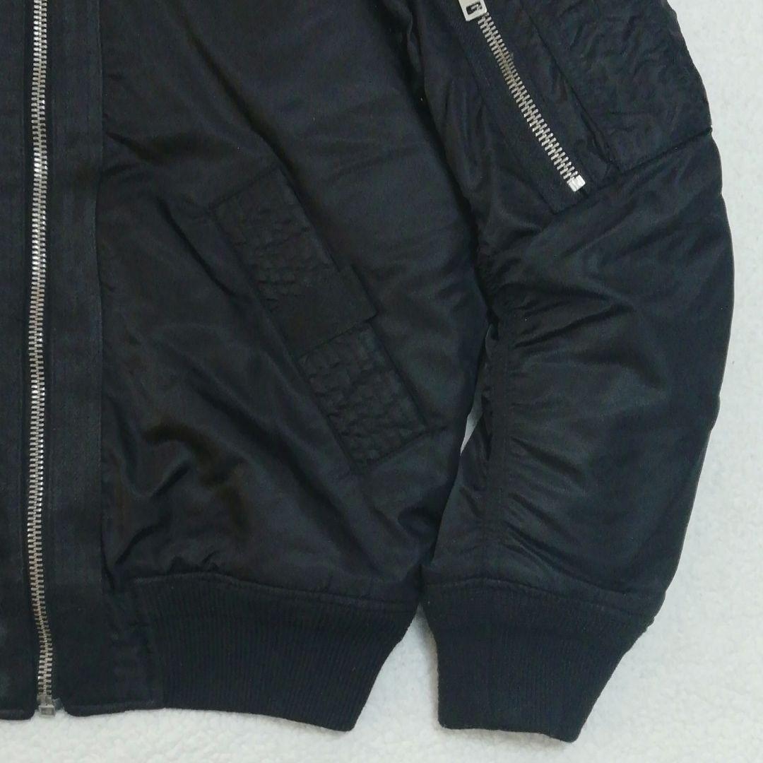 DIESEL ディーゼル ワッペン ビッグ英字プリントMA-1(S)ブラック色