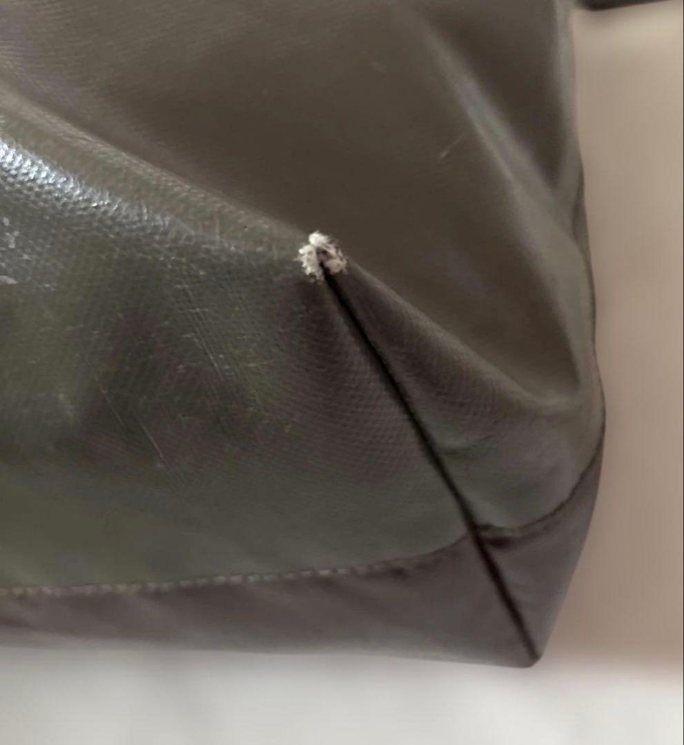 レア✨マルニ　トートバッグ　A4 大容量　PVC バイカラー　肩掛　チャーム