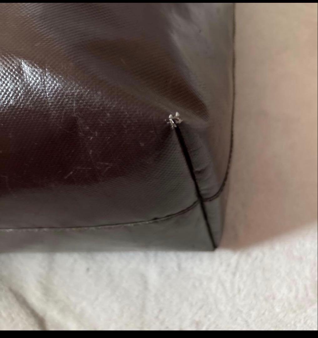 レア✨マルニ　トートバッグ　A4 大容量　PVC バイカラー　肩掛　チャーム