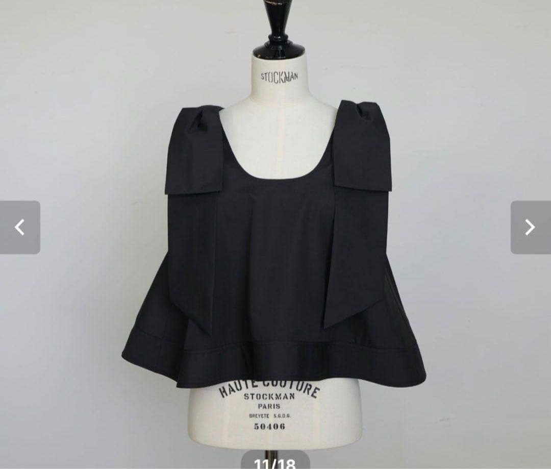 美品　gypsohila ジプソフィア　switch tops リボン　ブラック