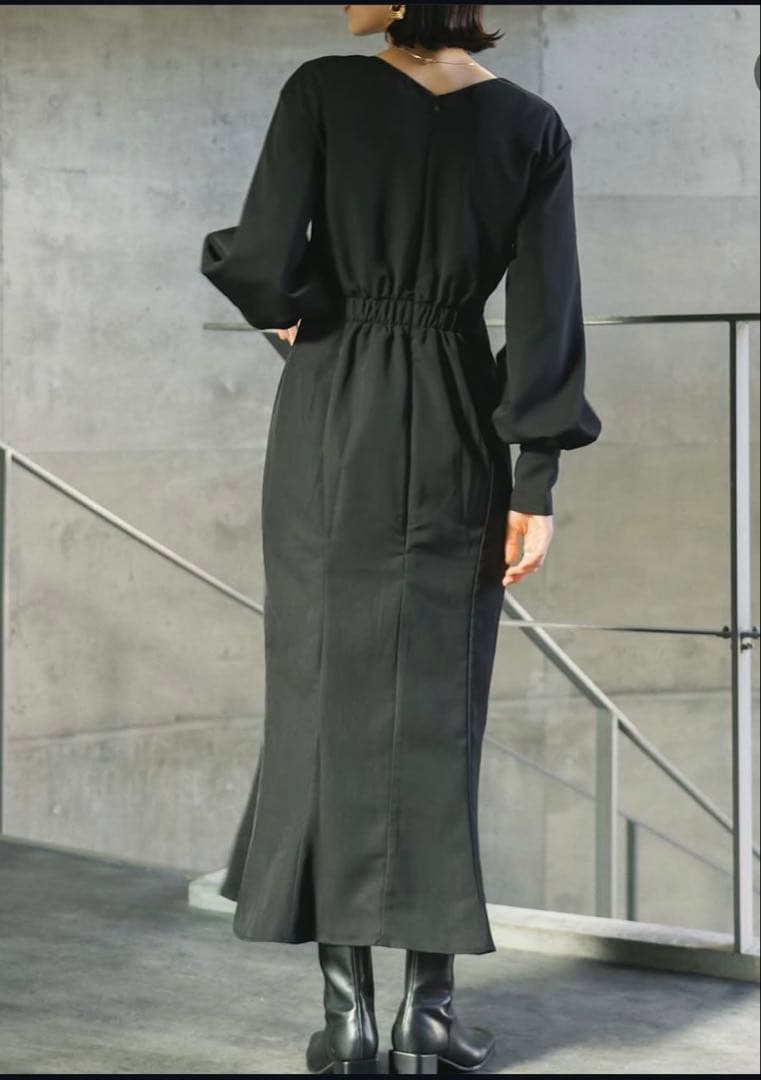 KnuthMarfブラック ロングドレス