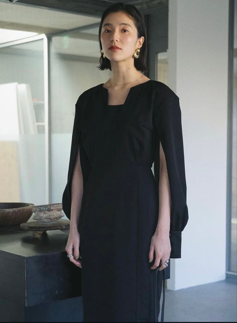 KnuthMarfブラック ロングドレス