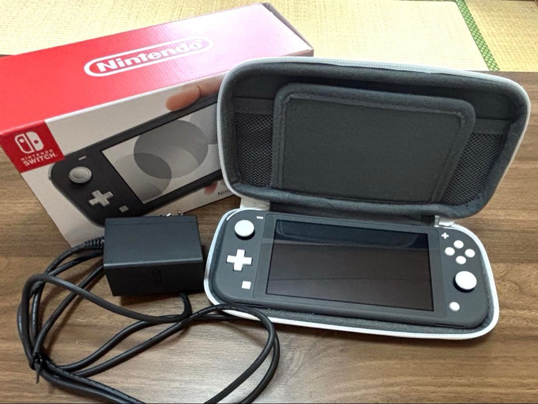 Nintendo Switch Lite グレー 本体、充電器、ケース、箱