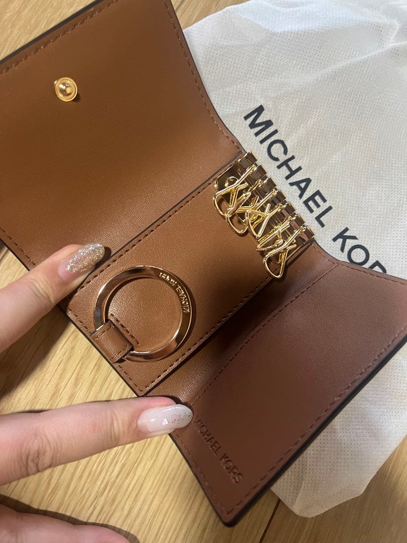 MICHAEL KORS キーケース ベージュ/ブラウン