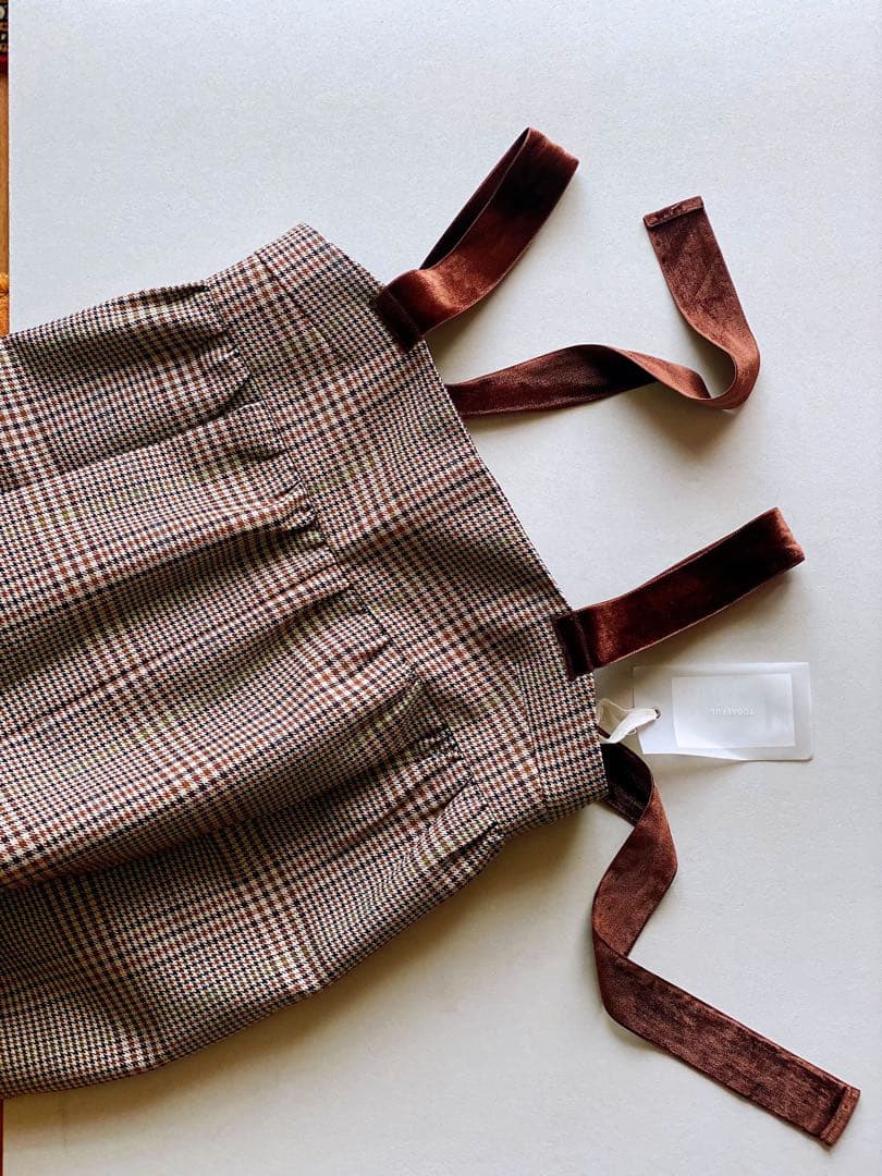 新品タグ付きTODAYFUL チェックワイドコンビネゾン